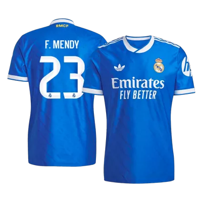 F. MENDY #23 Authentic Real Madrid Third Away Soccer Jersey 2025/26 Blue - gojersey