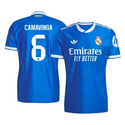 CAMAVINGA #6 Authentic Real Madrid Third Away Soccer Jersey 2025/26 Blue - gojersey