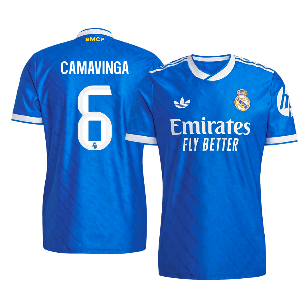 CAMAVINGA #6 Authentic Real Madrid Third Away Soccer Jersey 2025/26 Blue - gojersey