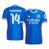 TCHOUAMENI #14 Authentic Real Madrid Third Away Soccer Jersey 2025/26 Blue - gojersey