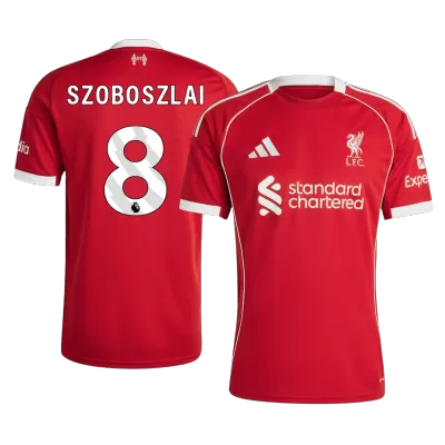 Liverpool SZOBOSZLAI #8 Home Soccer Jersey 2025/26 - gojersey