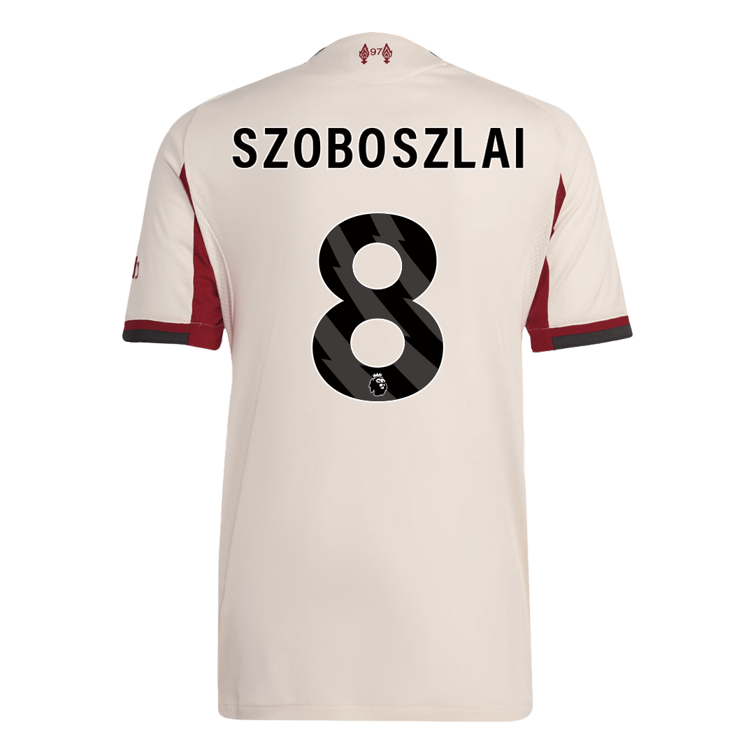 SZOBOSZLAI #8 Authentic Liverpool Away Soccer Jersey 25/26 White - gojersey