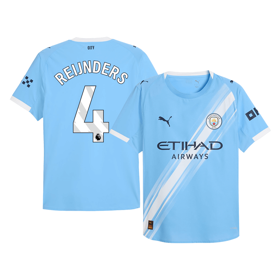 REIJNDERS #4 Authentic Manchester City Home Soccer Jersey 2025/26 Blue - gojersey