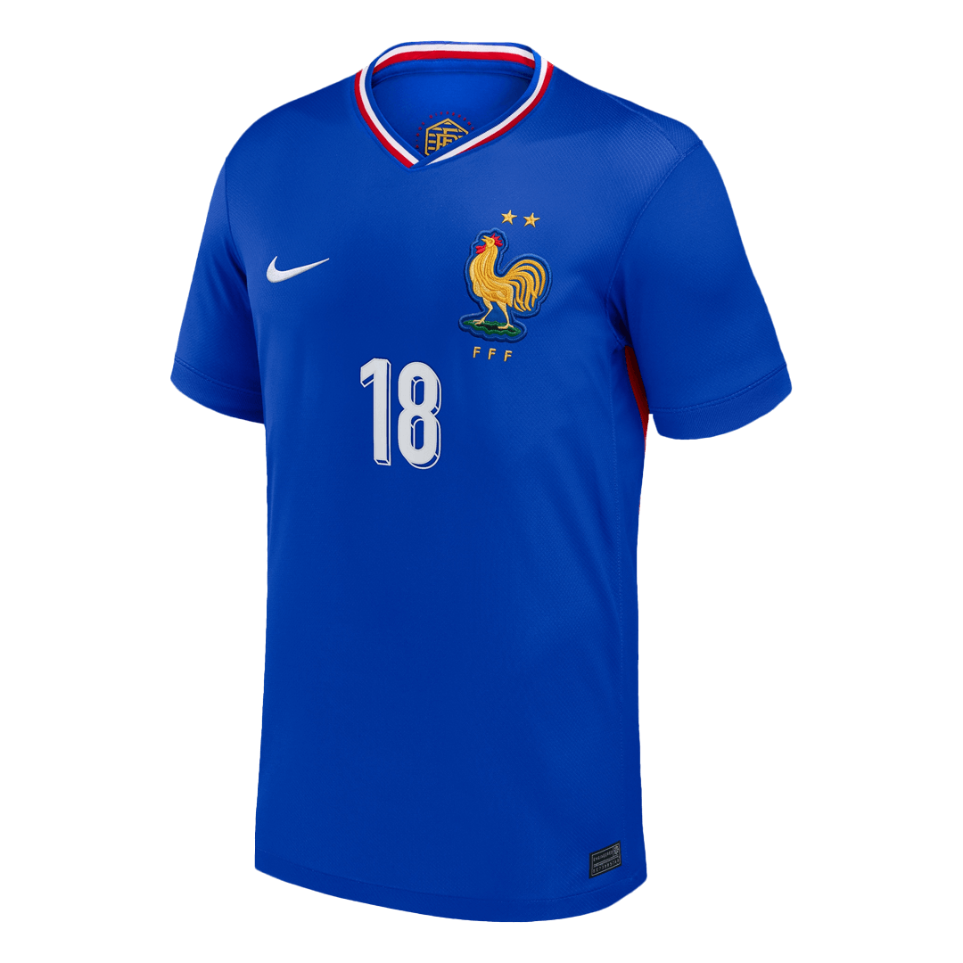 NKUNKU #18 France Euro Home Soccer Jersey Blue - gojersey