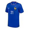 L.Hernandez #21 France Euro Home Soccer Jersey 2024 Blue - gojersey