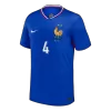 UPAMECANO #4 France Euro Home Soccer Jersey 2024 Blue - gojersey