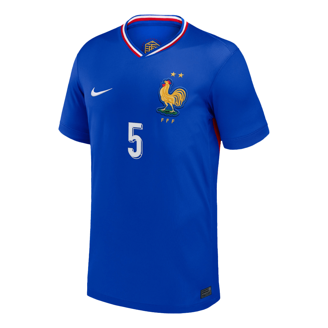 KOUNDE #5 France Euro Home Soccer Jersey Blue - gojersey