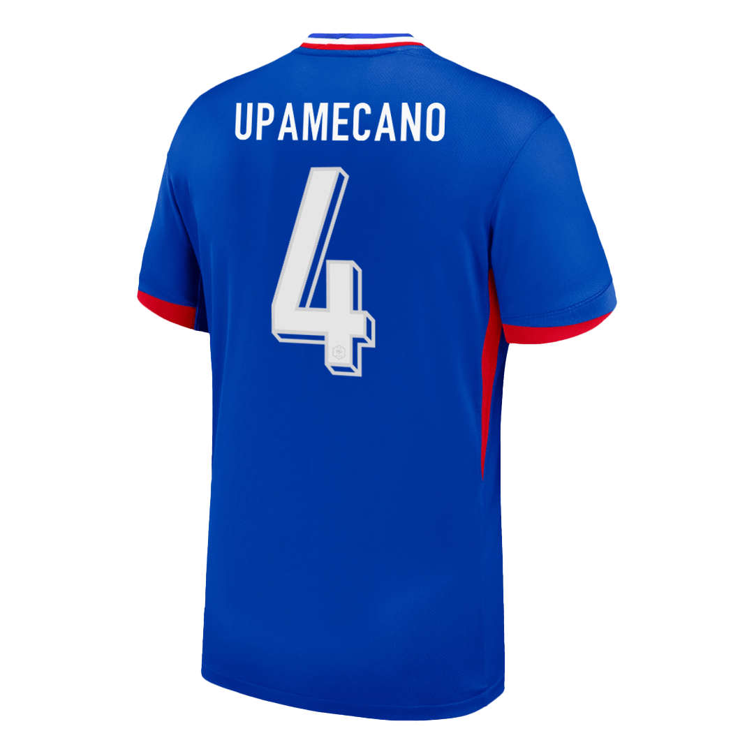 UPAMECANO #4 France Euro Home Soccer Jersey Blue - gojersey