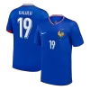 KALULU #19 France Euro Home Soccer Jersey 2024 Blue - gojersey