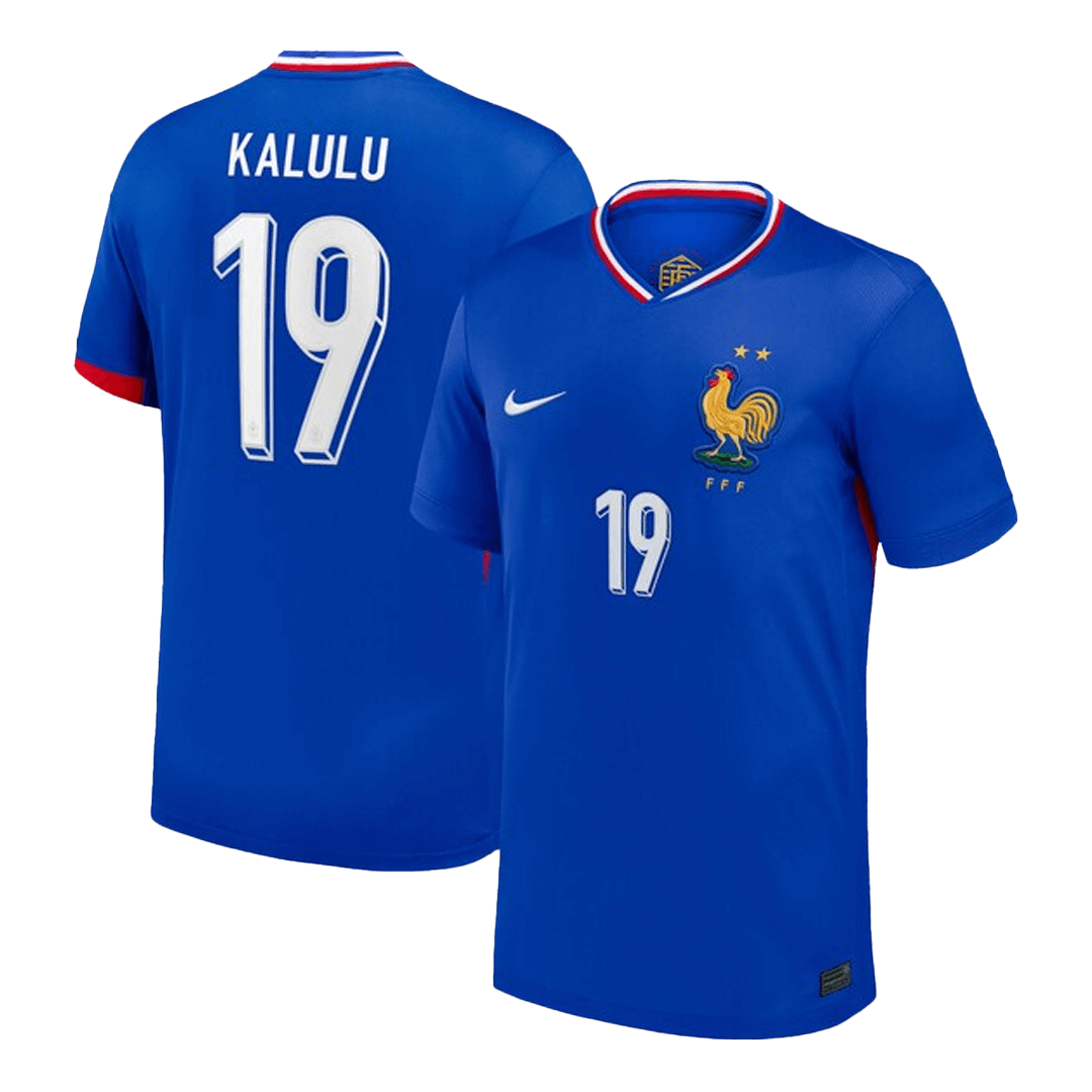 KALULU #19 France Euro Home Soccer Jersey Blue - gojersey