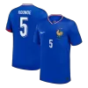 KOUNDE #5 France Euro Home Soccer Jersey 2024 Blue - gojersey