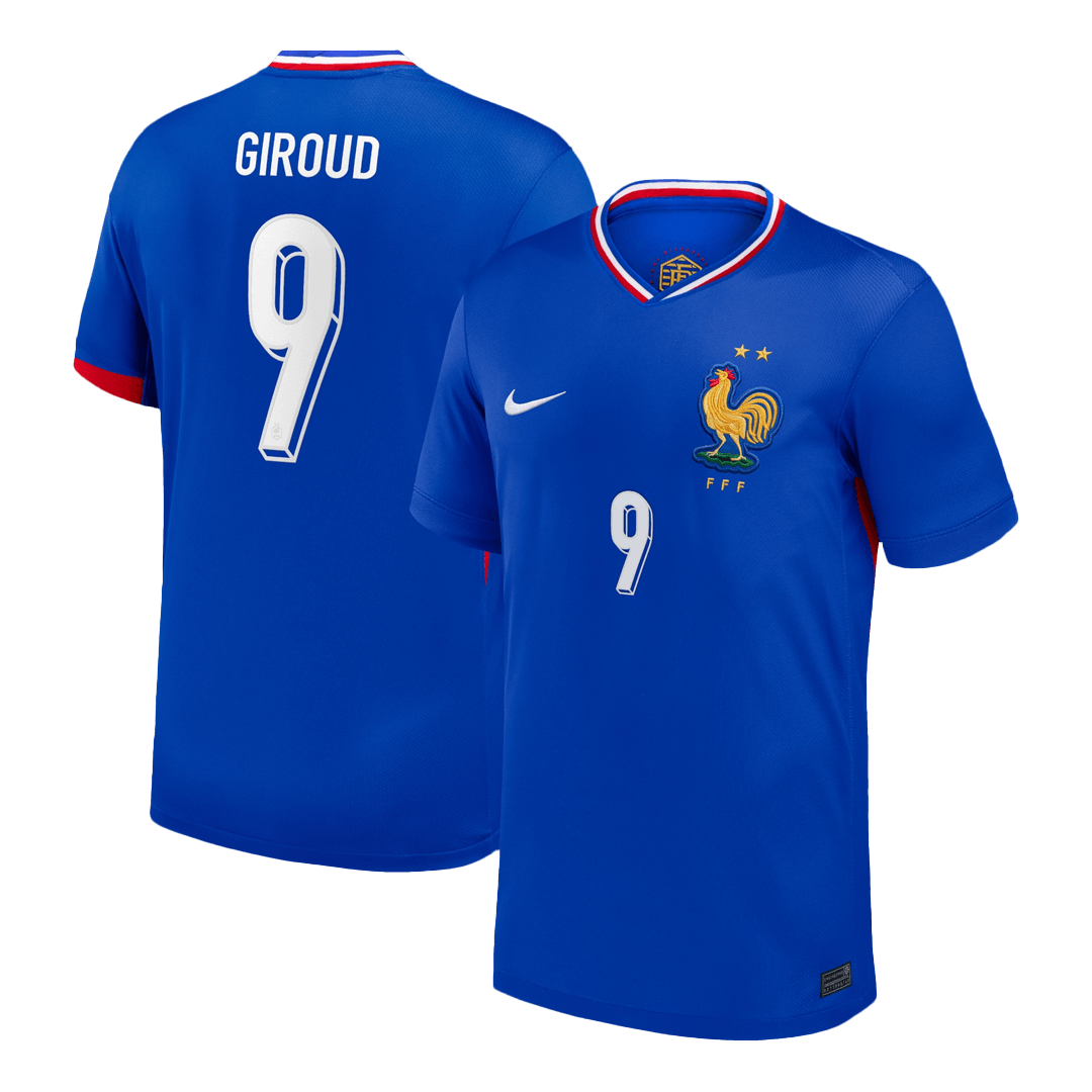 GIROUD #9 France Euro Home Soccer Jersey Blue - gojersey