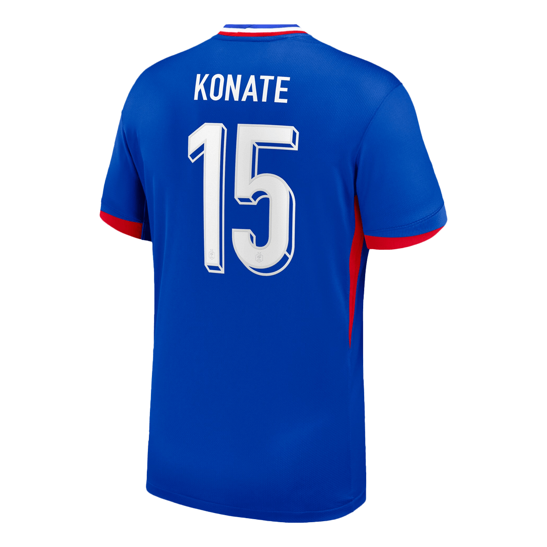 KONATE #15 France Euro Home Soccer Jersey Blue - gojersey