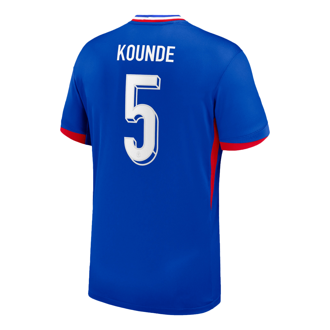 KOUNDE #5 France Euro Home Soccer Jersey Blue - gojersey