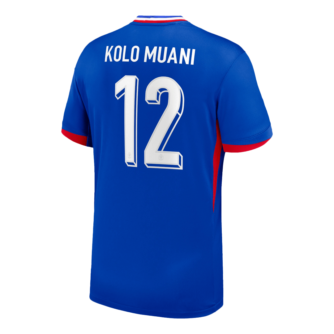 KOLO MUANI#12 France Euro Home Soccer Jersey Blue - gojersey