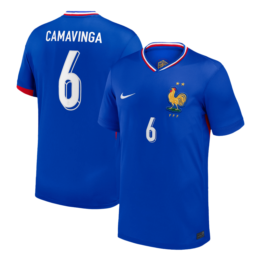 CAMAVINGA #6 France Euro Home Soccer Jersey Blue - gojersey