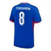 TCHOUAMENI #8 France Euro Home Soccer Jersey 2024 Blue - gojersey