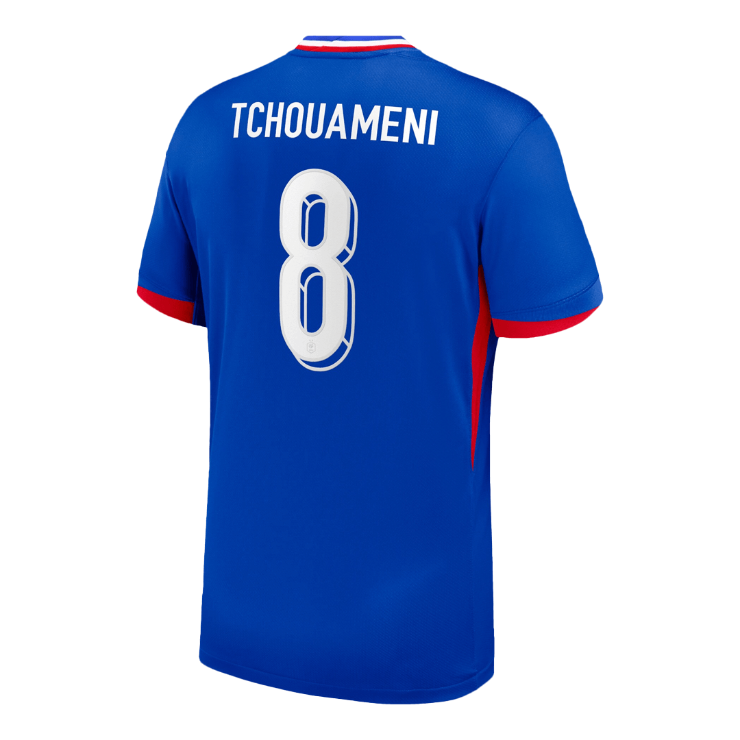 TCHOUAMENI #8 France Euro Home Soccer Jersey Blue - gojersey