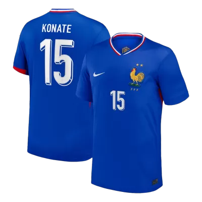 KONATE #15 France Euro Home Soccer Jersey 2024 Blue - gojersey