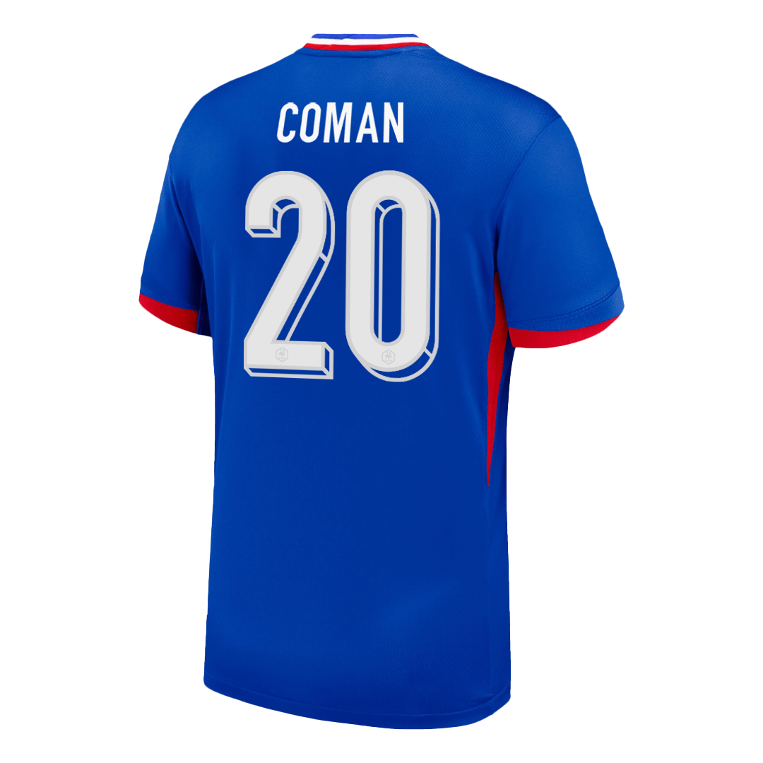 COMAN #20 France Euro Home Soccer Jersey Blue - gojersey