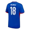 NKUNKU #18 France Euro Home Soccer Jersey 2024 Blue - gojersey