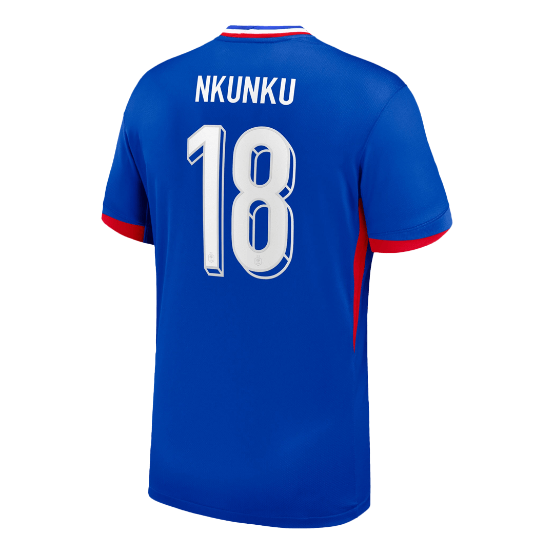 NKUNKU #18 France Euro Home Soccer Jersey Blue - gojersey