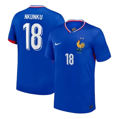 NKUNKU #18 France Euro Home Soccer Jersey 2024 Blue - gojersey