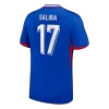 SALIBA #17 France Euro Home Soccer Jersey 2024 Blue - gojersey
