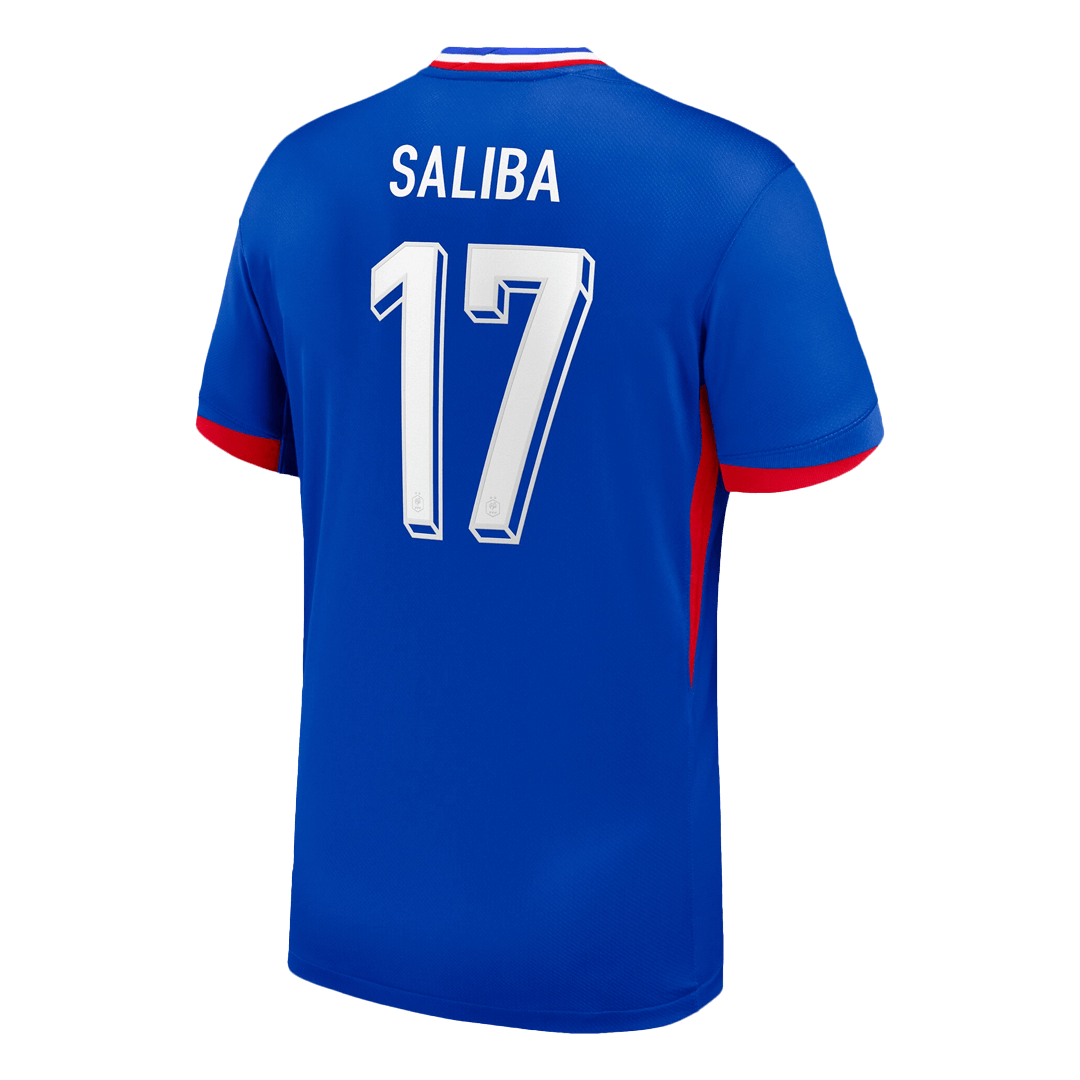 SALIBA #17 France Euro Home Soccer Jersey Blue - gojersey