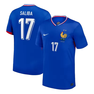 SALIBA #17 France Euro Home Soccer Jersey 2024 Blue - gojersey