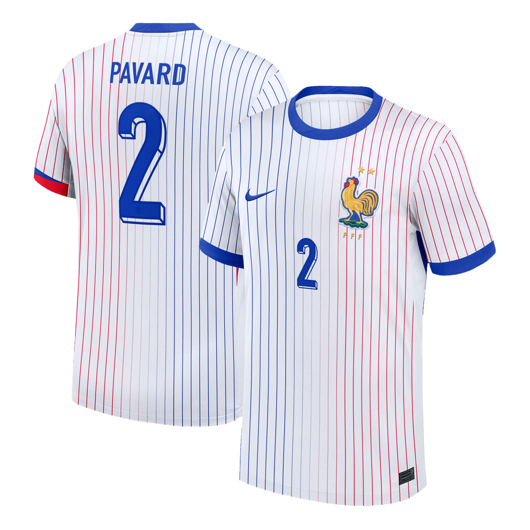 PAVARD #2 France Euro Away Soccer Jersey White - gojersey