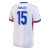 KONATE #15 France Euro Away Soccer Jersey 2024 White - gojersey