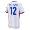 KOLO MUANI#12 France Euro Away Soccer Jersey 2024 White - gojersey