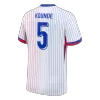 KOUNDE #5 France Euro Away Soccer Jersey 2024 White - gojersey