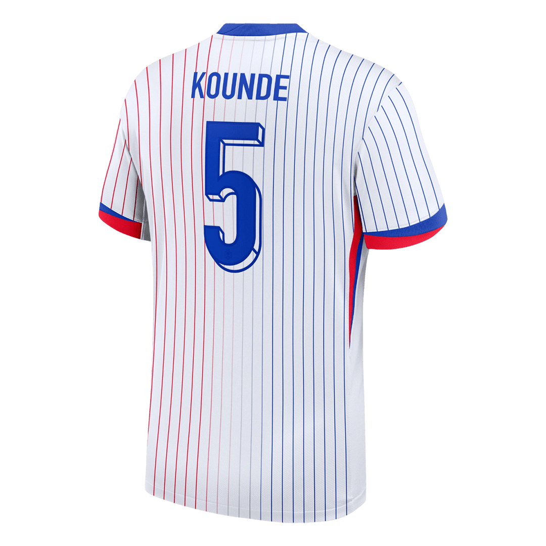 KOUNDE #5 France Euro Away Soccer Jersey White - gojersey