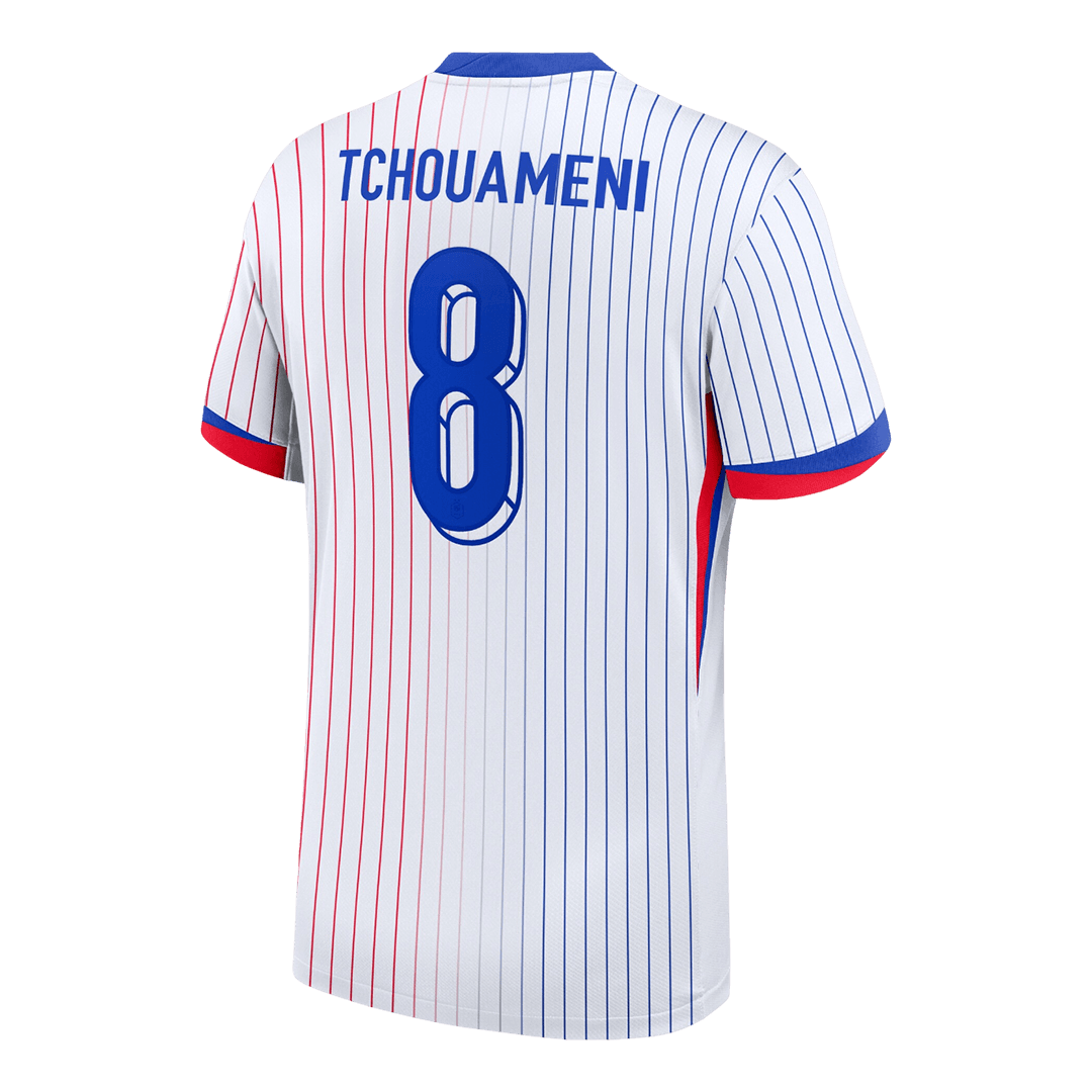 TCHOUAMENI #8 France Euro Away Soccer Jersey White - gojersey