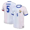 KOUNDE #5 France Euro Away Soccer Jersey 2024 White - gojersey