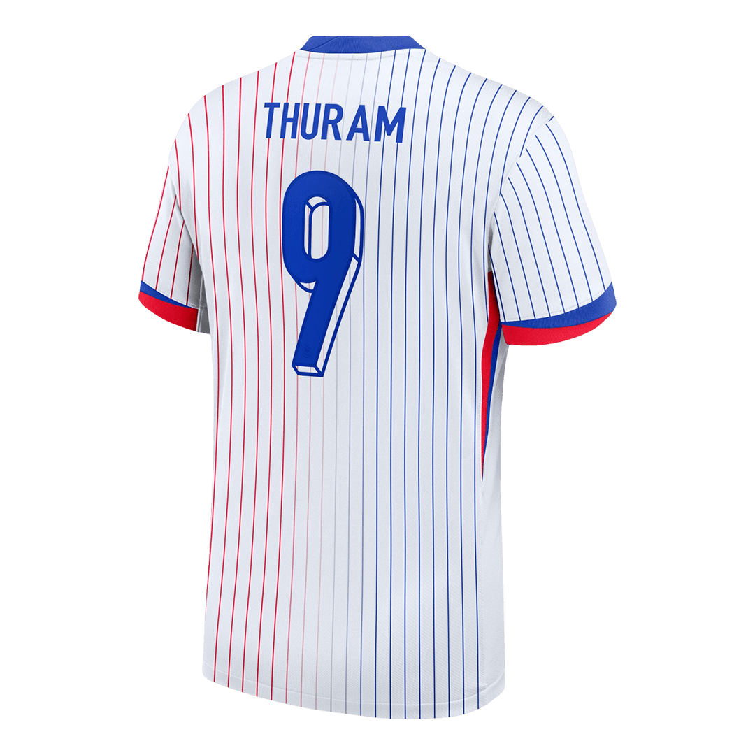 THURAM #9 France Euro Away Soccer Jersey White - gojersey