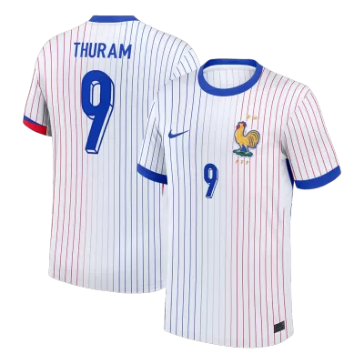 THURAM #9 France Euro Away Soccer Jersey 2024 White - gojersey