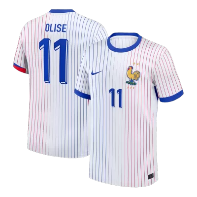 OLISE #11 France Euro Away Soccer Jersey 2024 White - gojersey