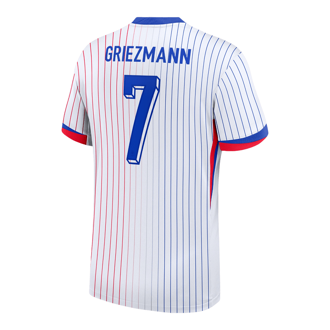 GRIEZMANN #7 France Euro Away Soccer Jersey White - gojersey