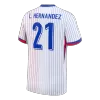L.HERNANDEZ #21 France Euro Away Soccer Jersey 2024 White - gojersey