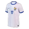 SALIBA #17 France Euro Away Soccer Jersey 2024 White - gojersey