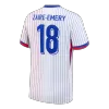 ZAIRE-EMERY #18 France Euro Away Soccer Jersey 2024 White - gojersey