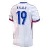 KALULU #19 France Euro Away Soccer Jersey 2024 White - gojersey