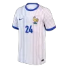 DOUE #24 France Euro Away Soccer Jersey 2024 White - gojersey