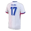 SALIBA #17 France Euro Away Soccer Jersey 2024 White - gojersey
