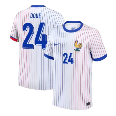 DOUE #24 France Euro Away Soccer Jersey 2024 White - gojersey