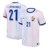 L.HERNANDEZ #21 France Euro Away Soccer Jersey 2024 White - gojersey