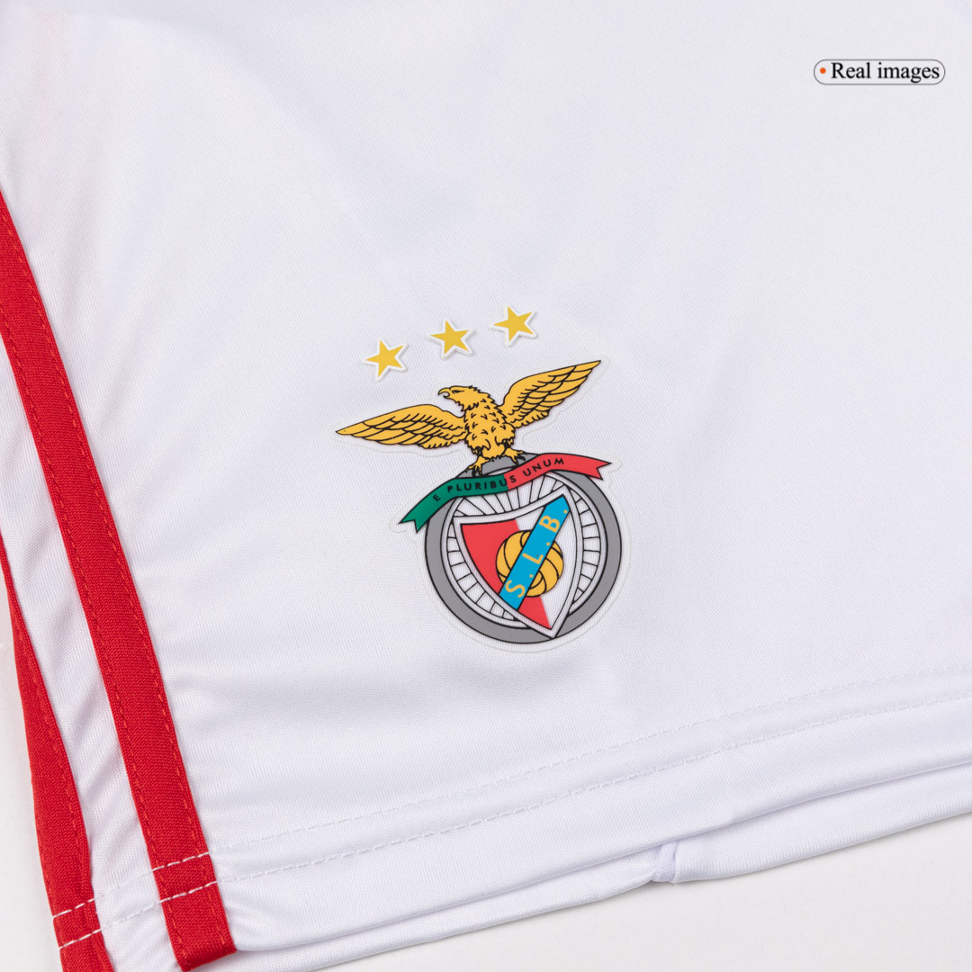 Kid's Benfica Third Away Soccer Jersey Kit 25/26 White - gojersey
